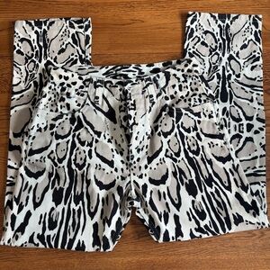 Roberto Cavalli Animal Print Mid Rise Jeans